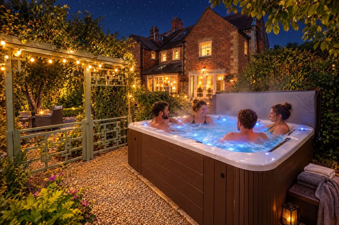 Hot tub under the stars